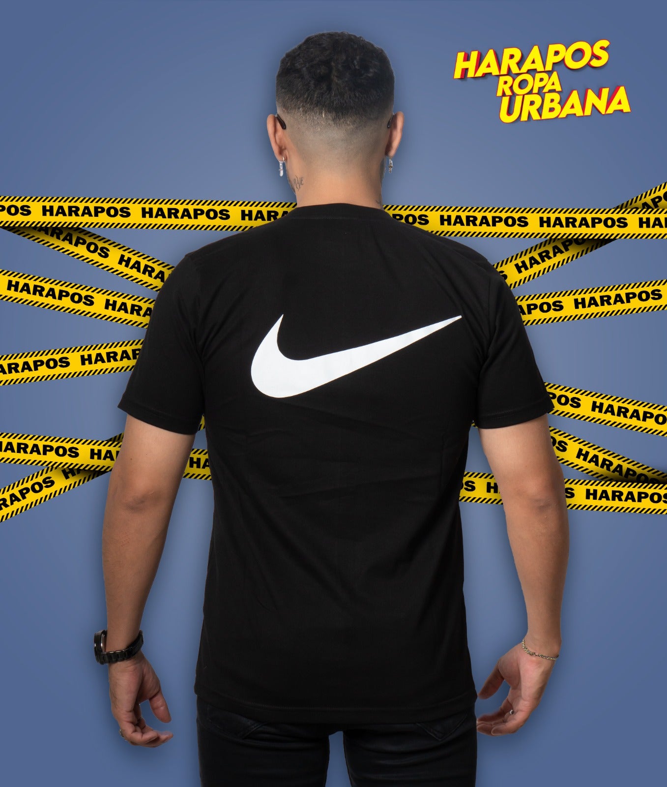 Polera nike negra clasica