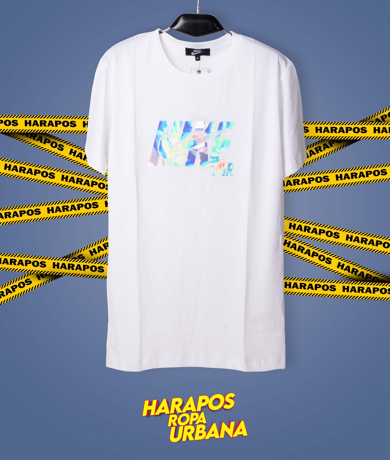 Polera nike blanca holografica