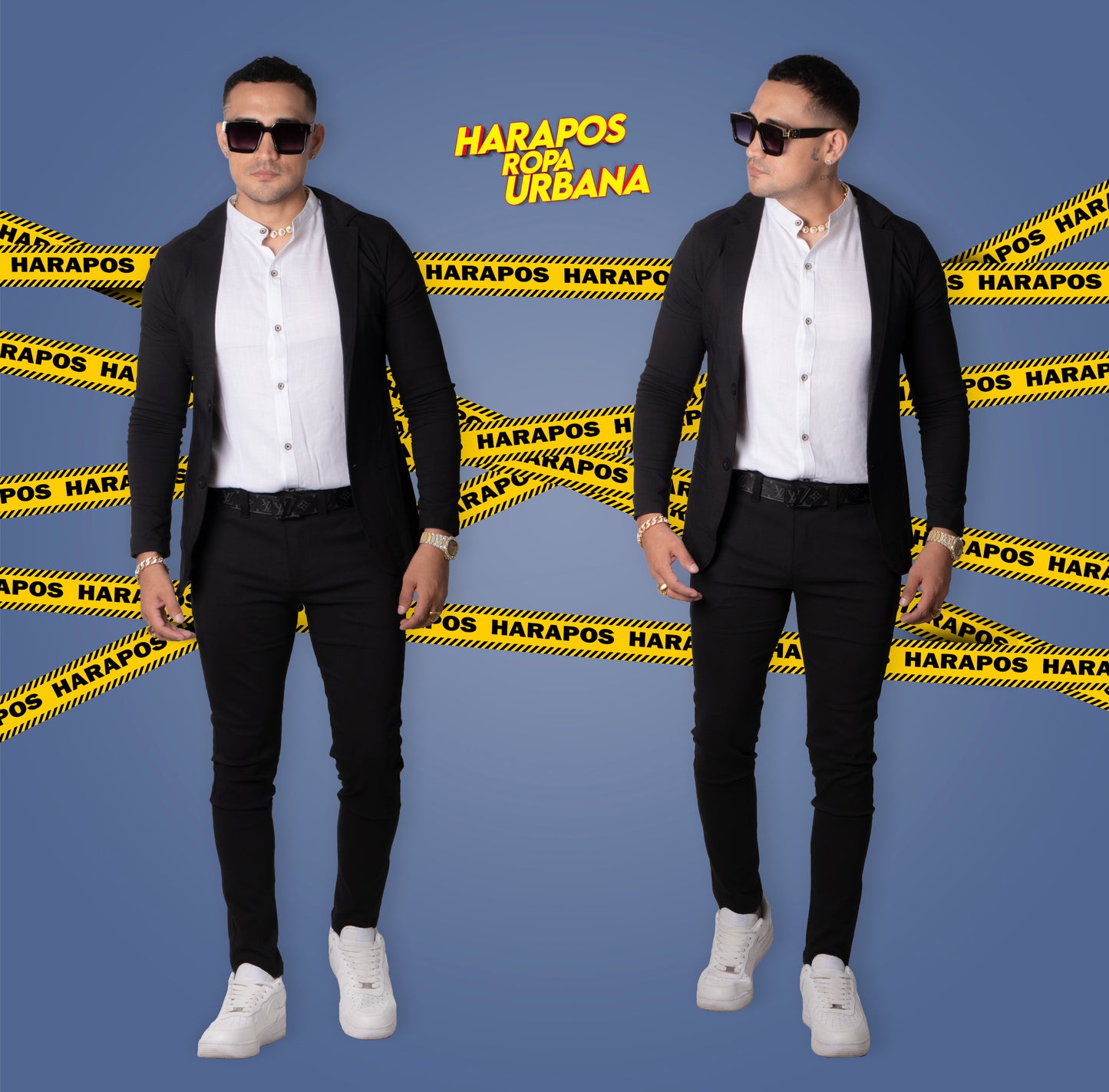 Smoking blazer y pantalon negro entero