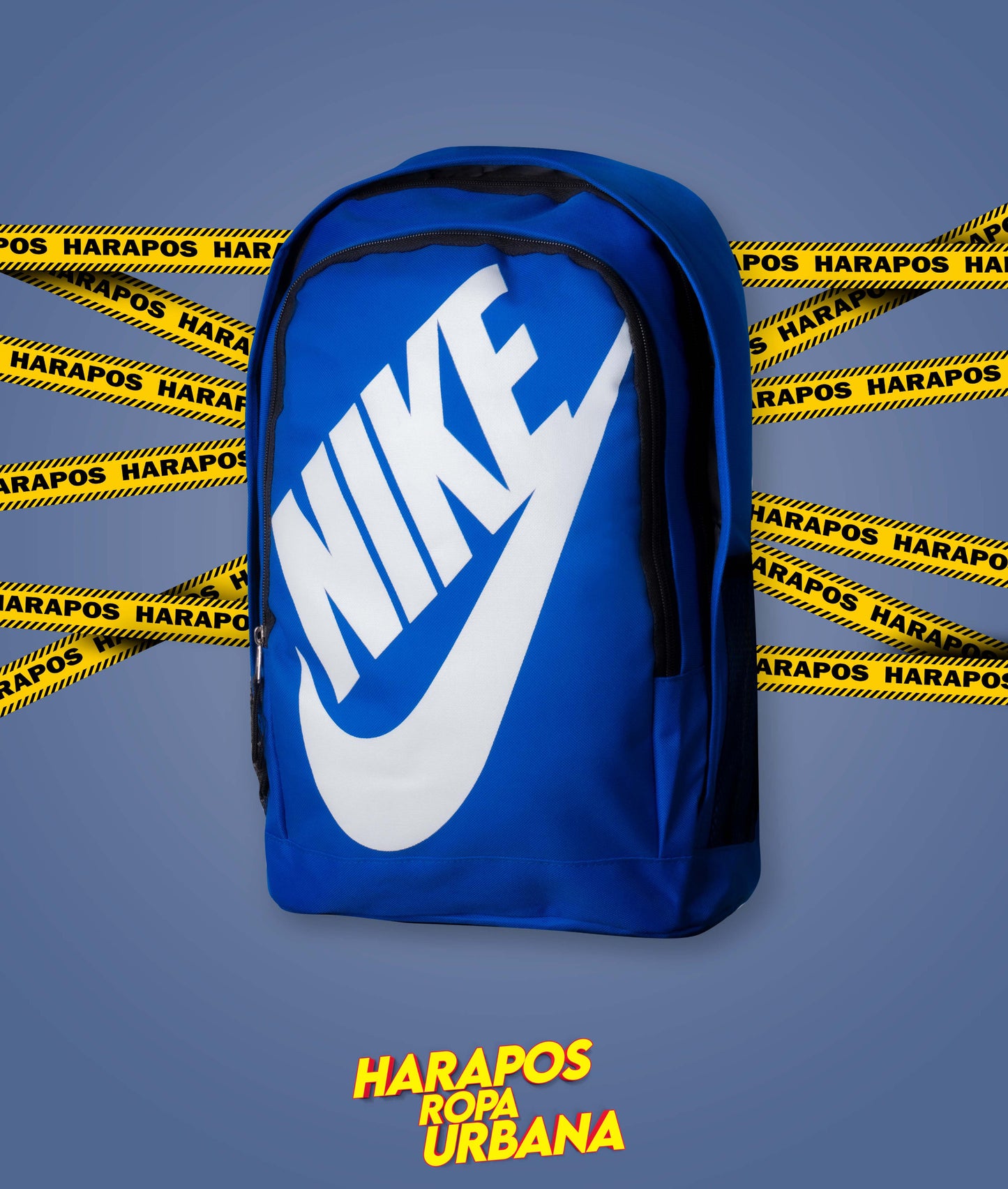 Mochila nike azul electrico con letras blancas