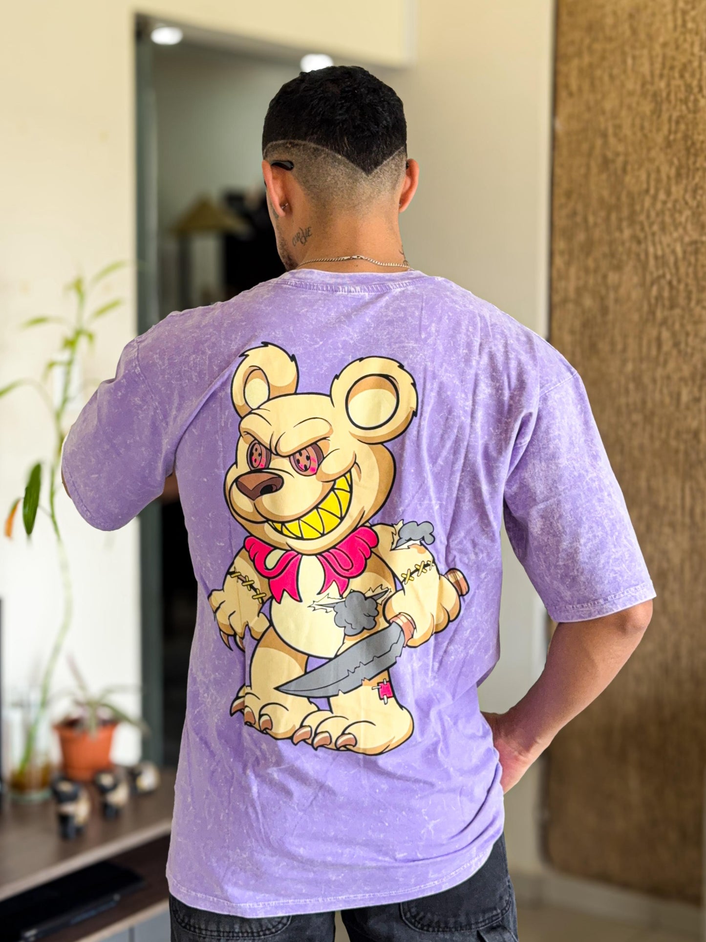 Polera Rose London oversize oficial morada prelavada