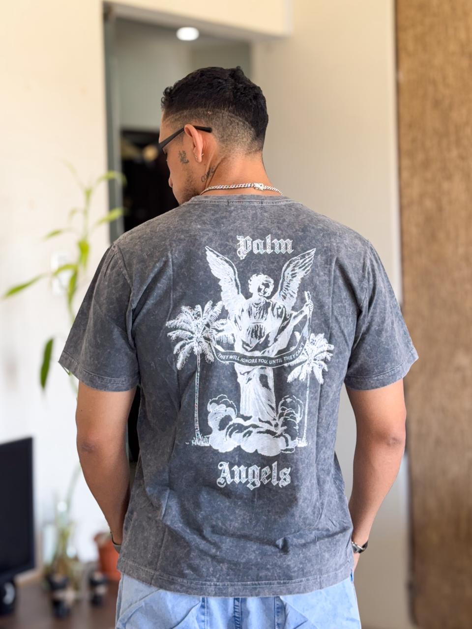 Polera Palm Angels Pre-lavada Angel ploma