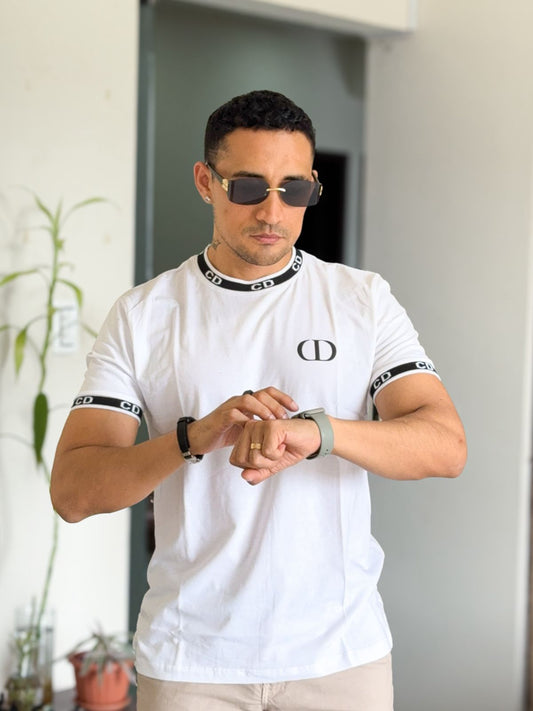 Polera Dior blanca CD detalles de hilo