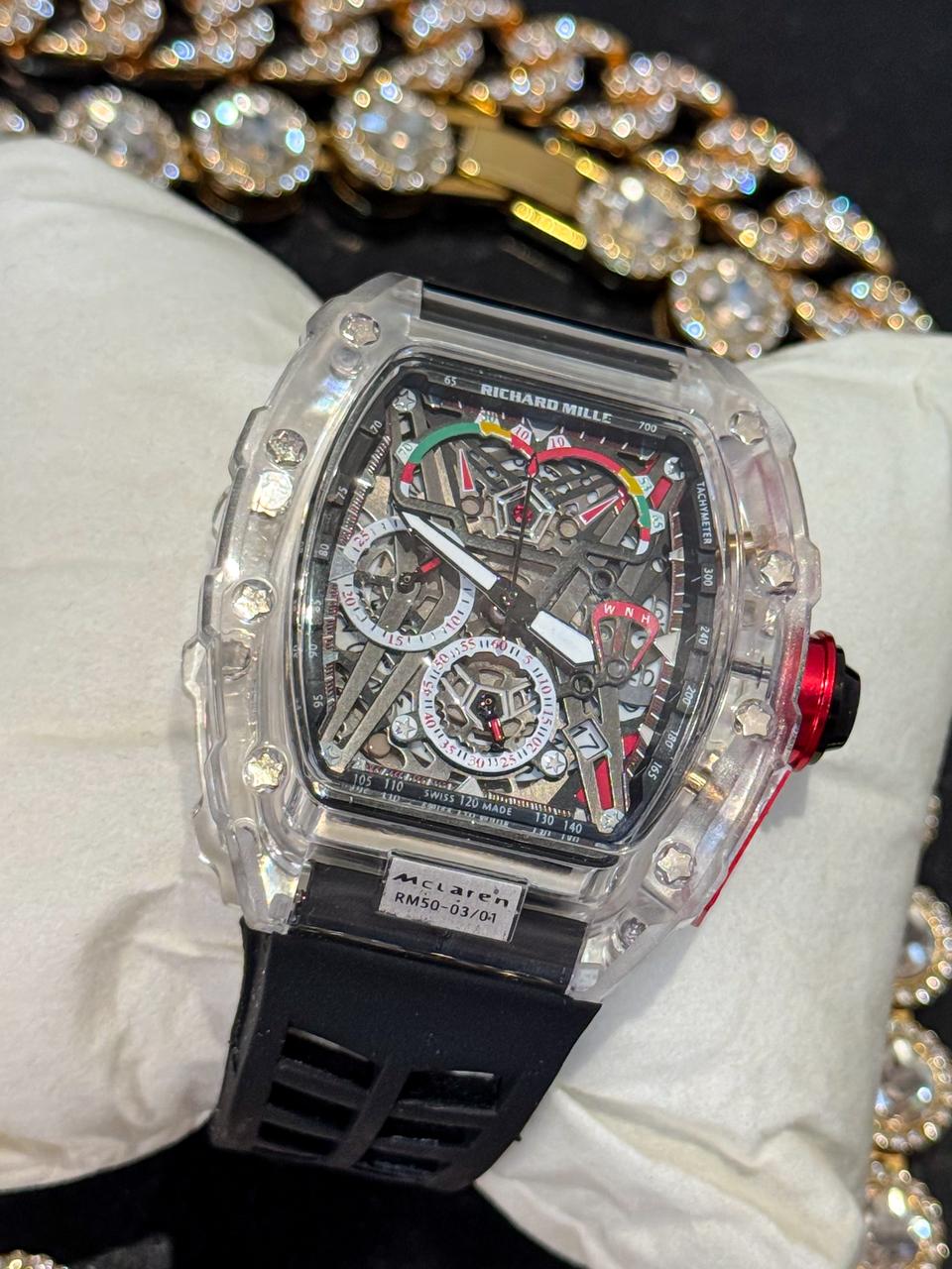 Reloj Richard Mille manilla negro/transparente