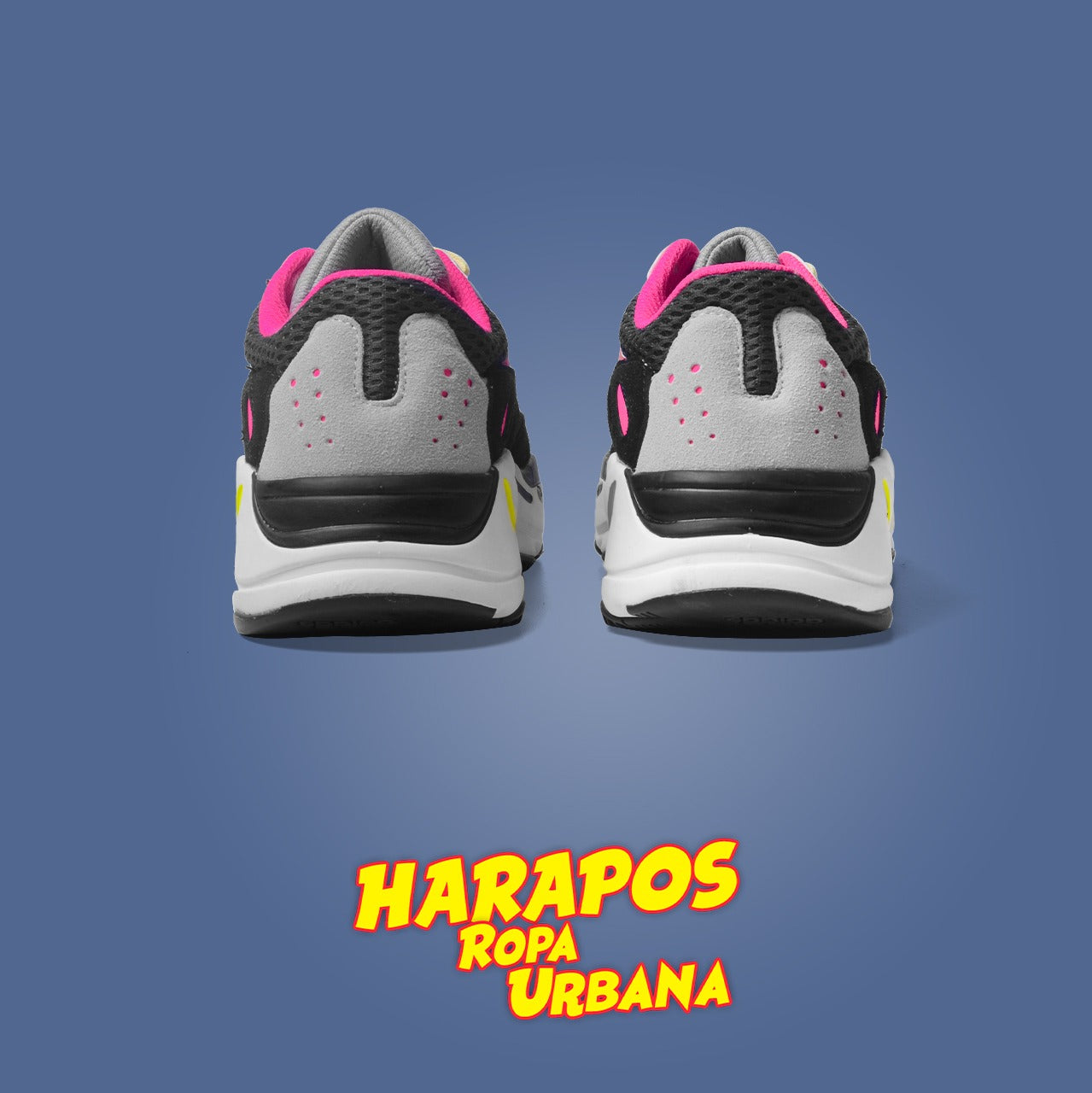 Zapatillas Adidas Yeezy 700 plomo y rosa