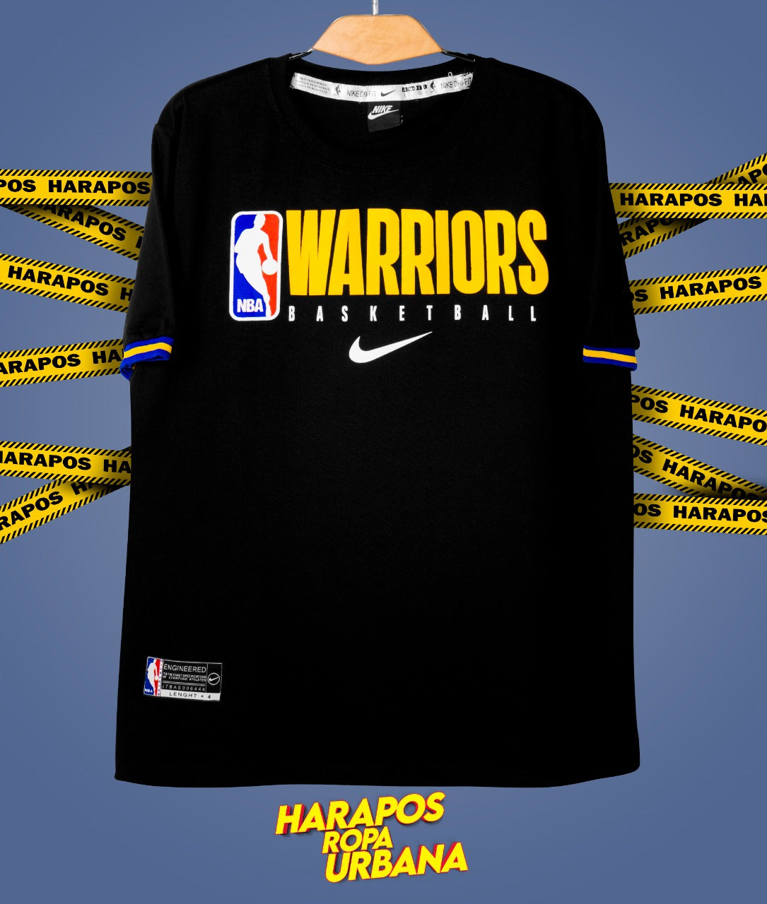 Polera warriors negra