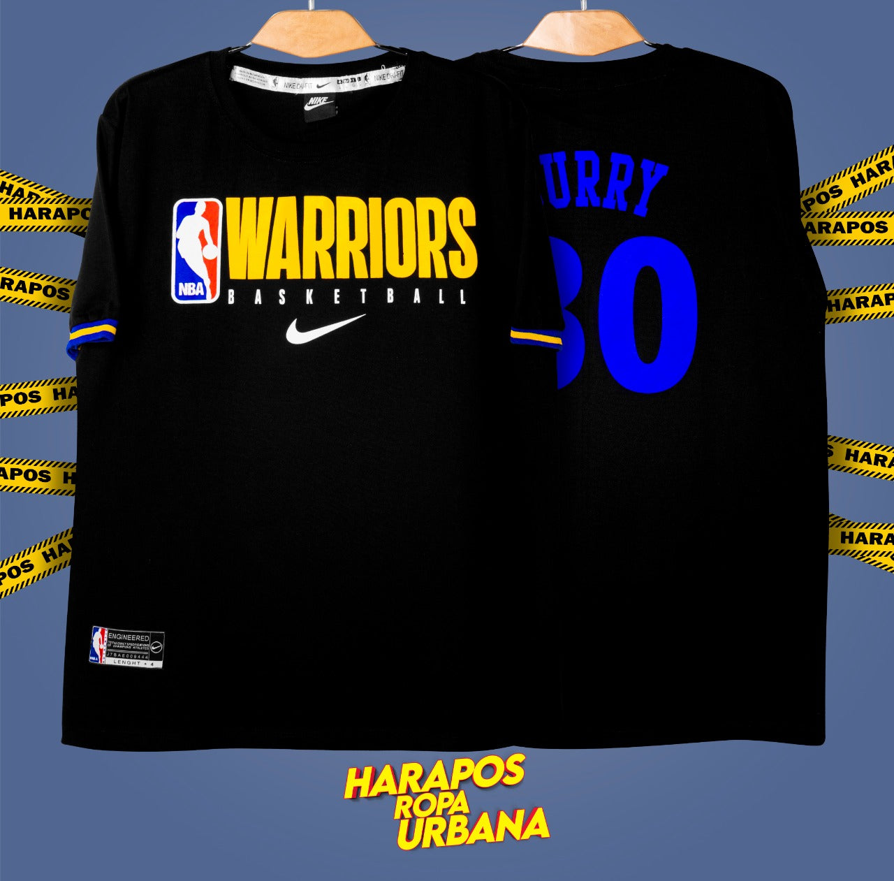 Polera warriors negra