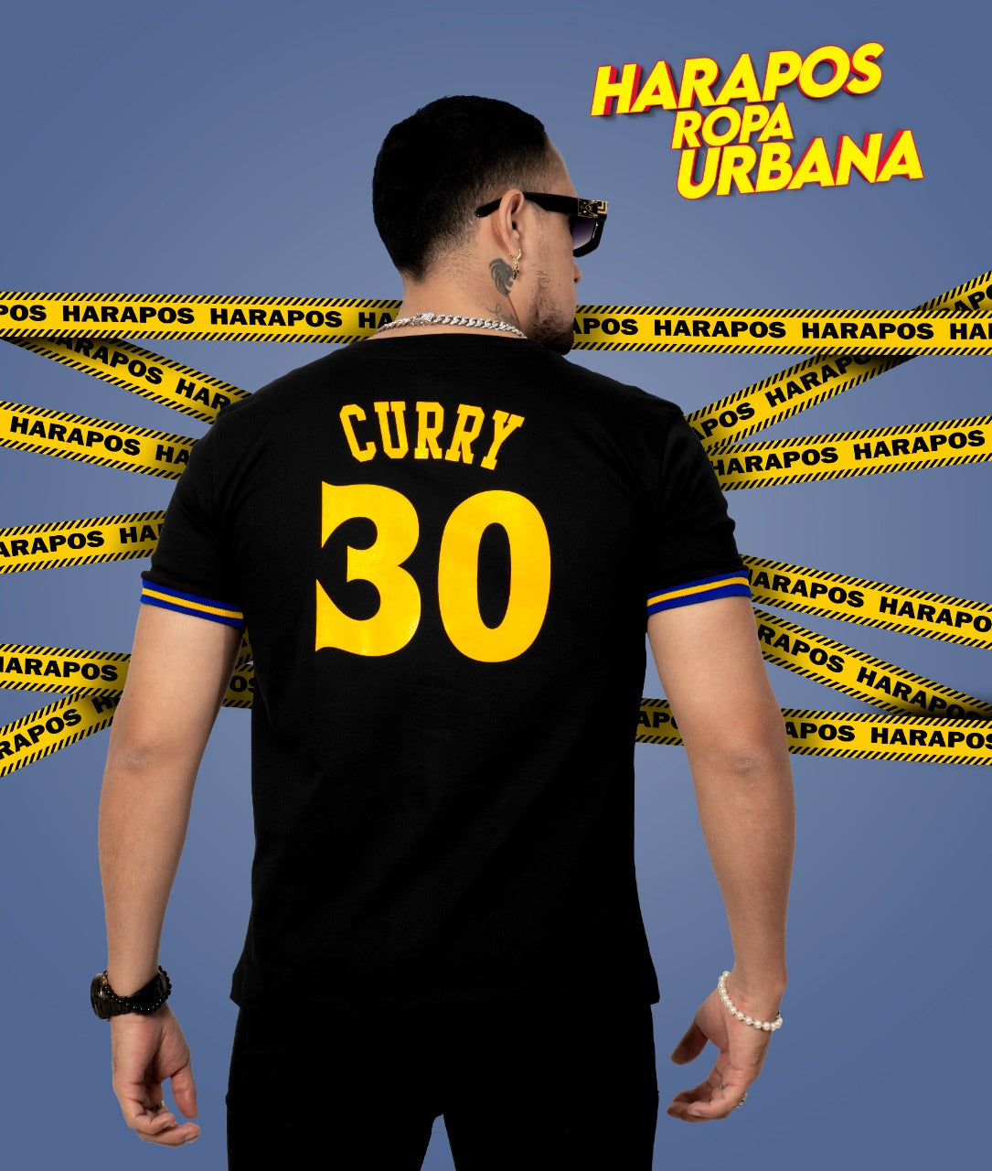 Polera warriors negra