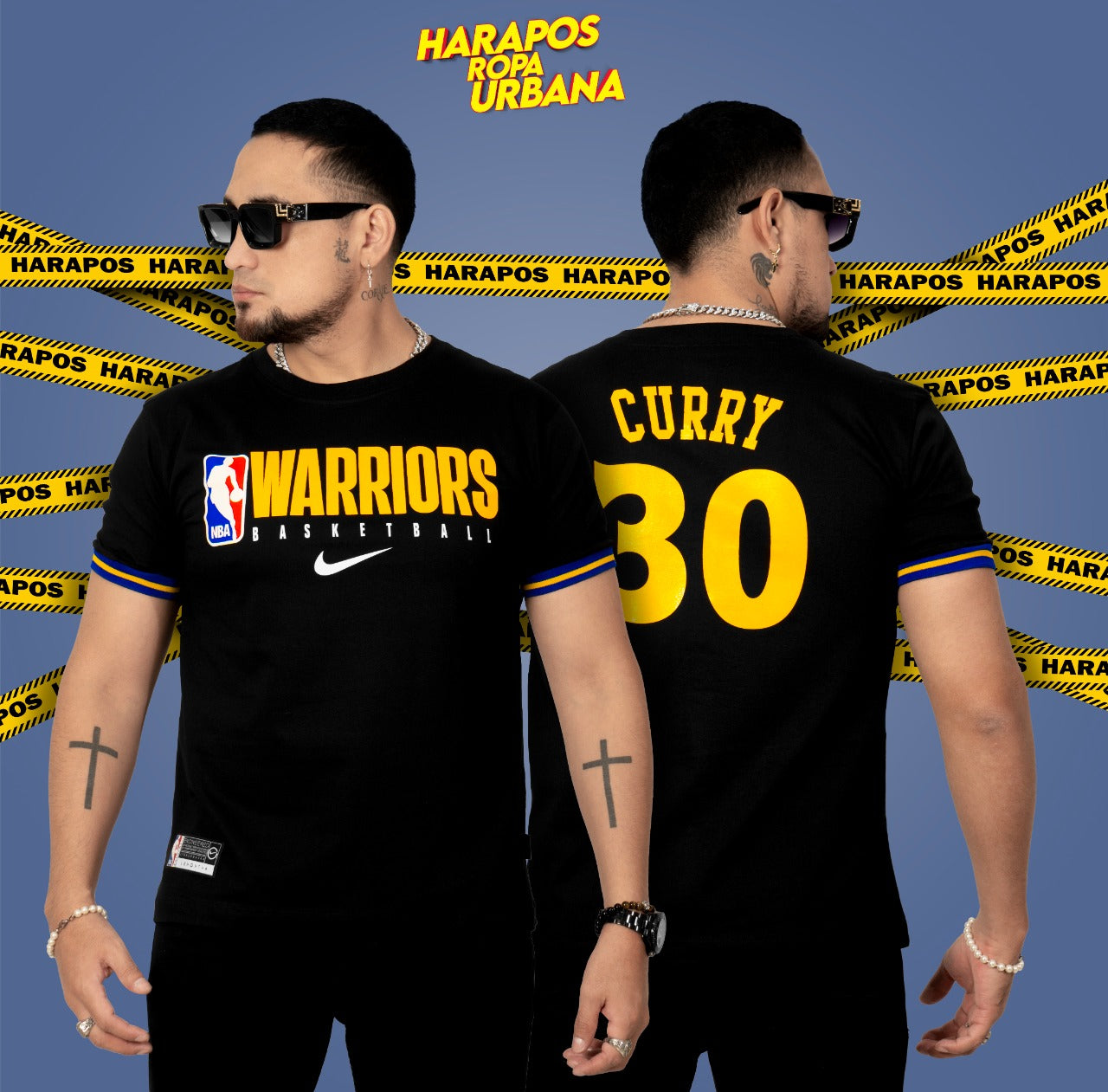 Polera warriors negra
