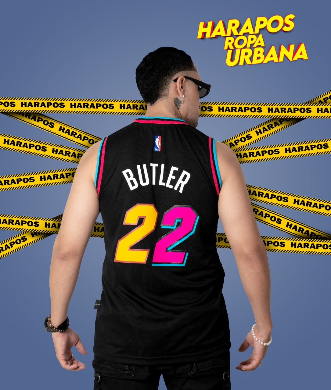 Solera miami negro letras colores