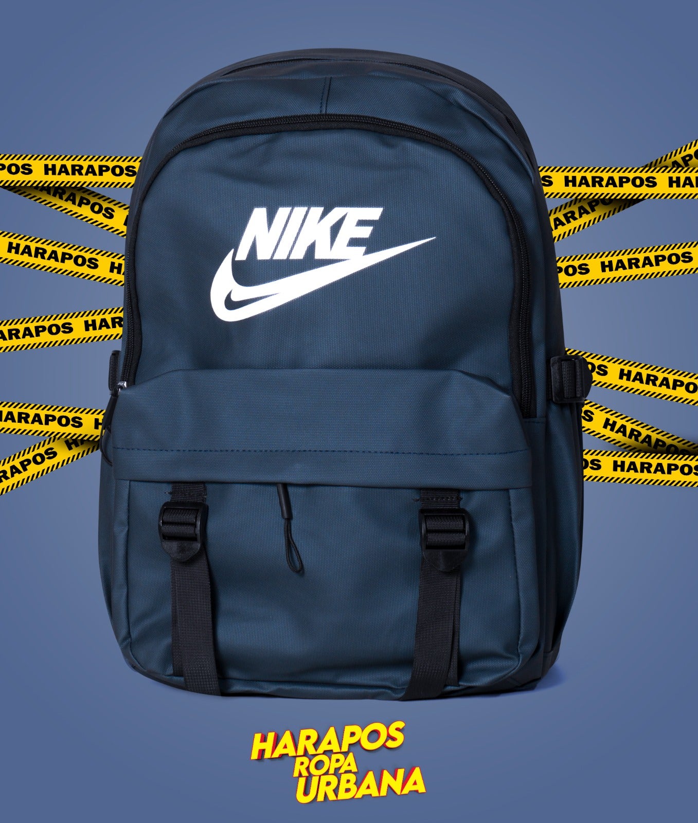 Mochila nike doble swoosh azul oscuro