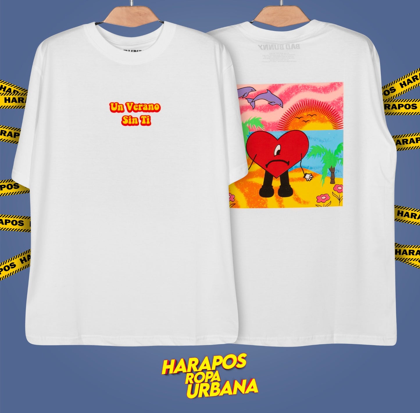 Polera oversize bad bunny verano sin ti Blanca