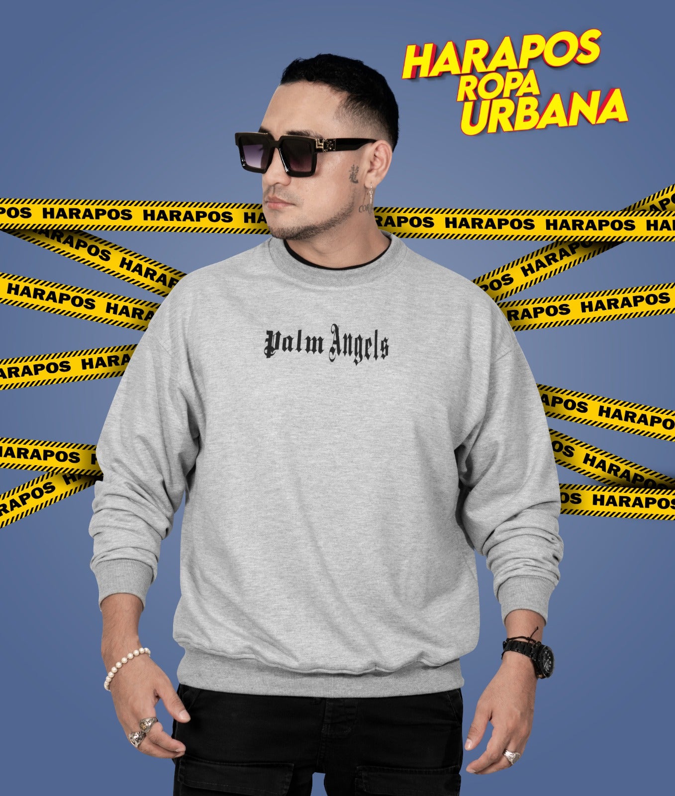 Sudadera Palm Angels ploma diseño atras