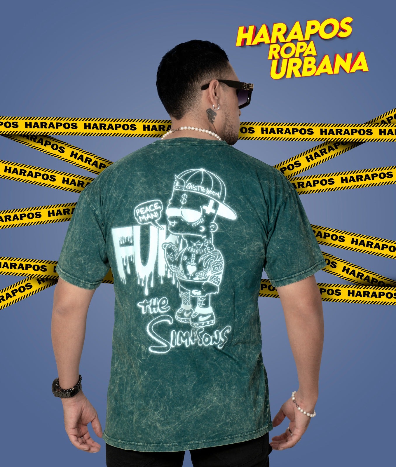 Polera galants bart fuck verde