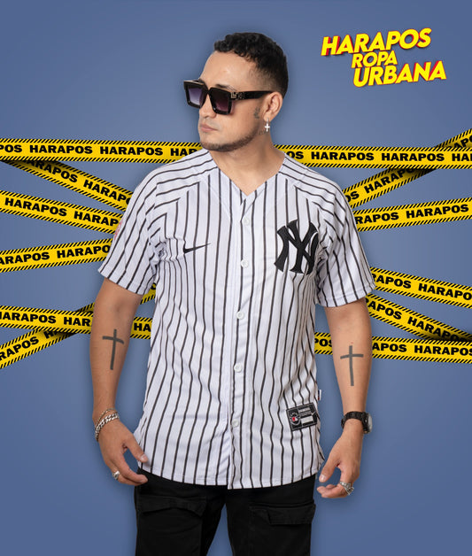 Jersey Nike New York blanca a rayas