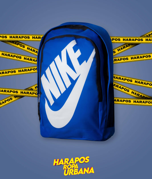 Mochila nike azul electrico con letras blancas