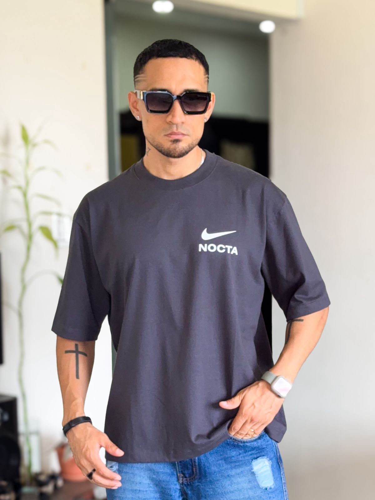 Polera Nike Nocta Colorido plomo