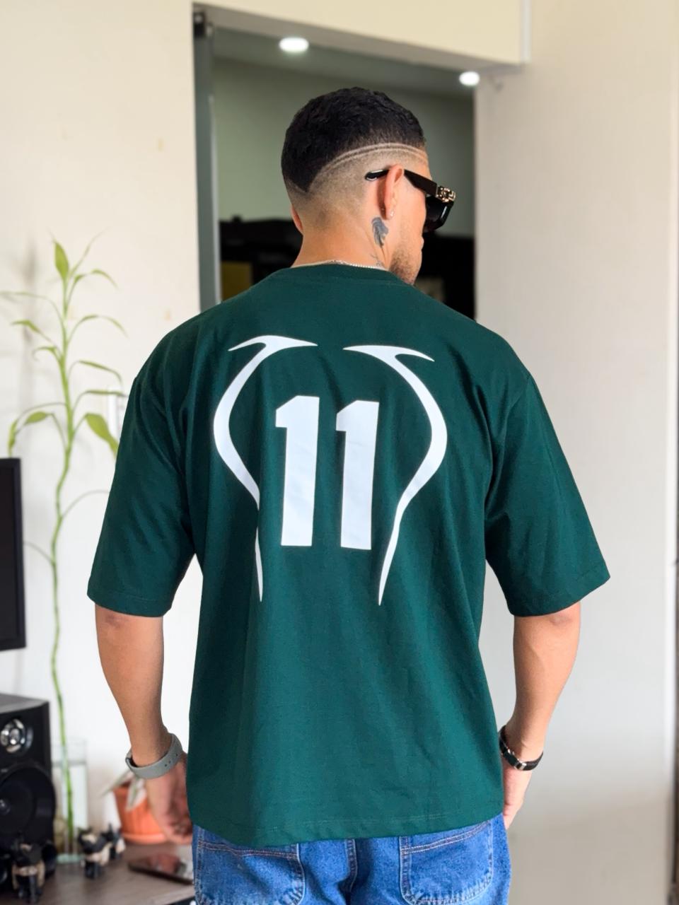 Polera Hellstar Boxifit verde