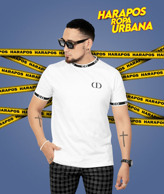 Polera Dior blanca CD detalles de hilo