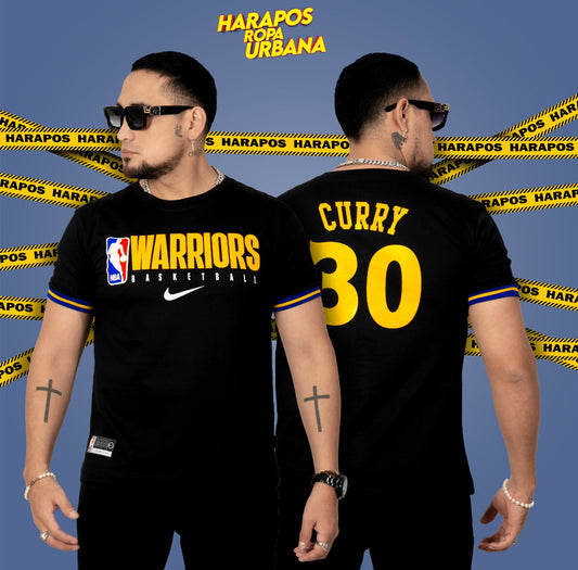 Polera warriors negra
